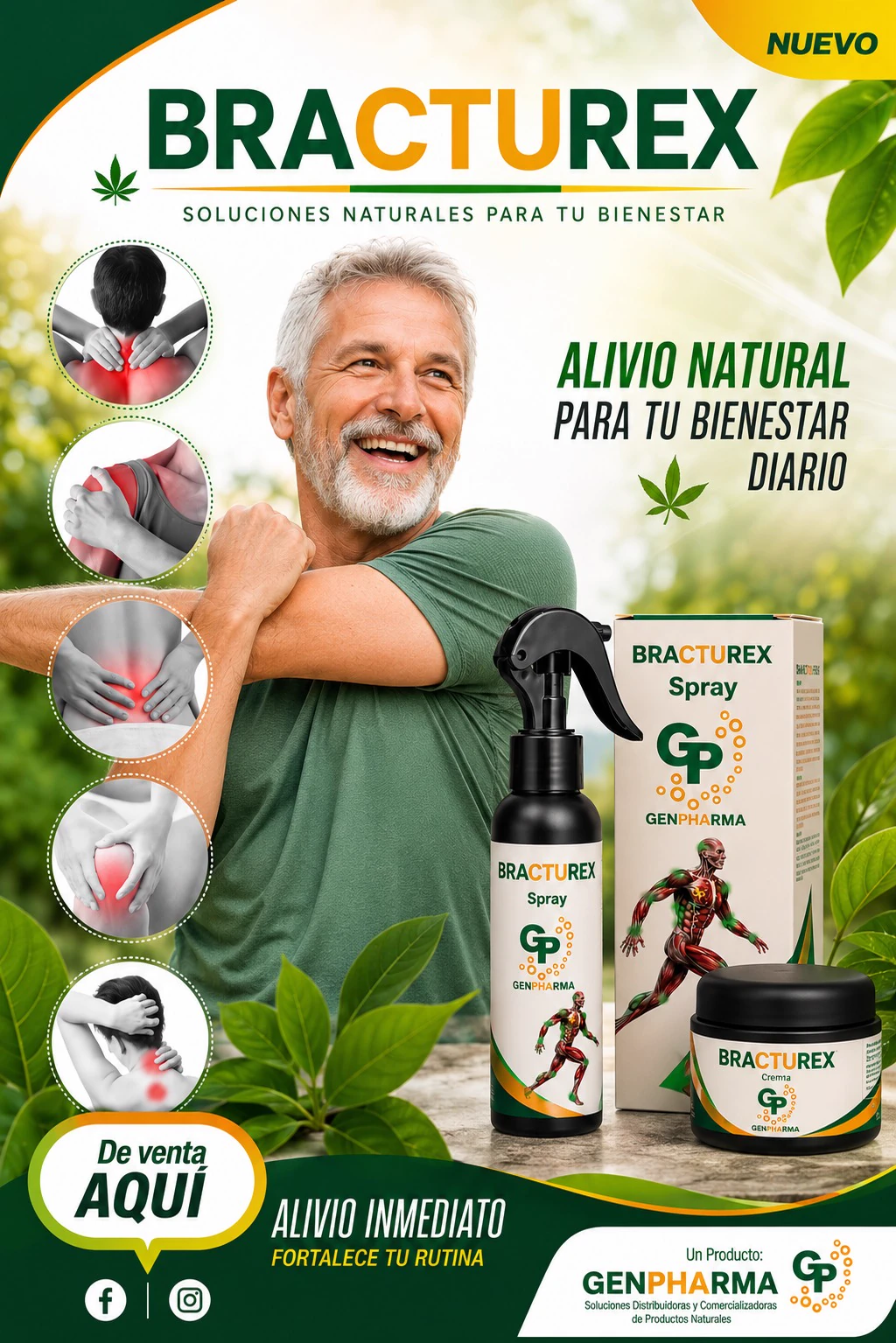 BRACTUREX — alivio natural para tu bienestar diario: Spray y Crema